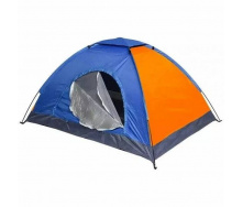 Палатка туристическая одноместная Camp Tent 2х1х1.1м кемпинговая Синий с оранжевым