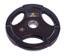 Блины (диски) обрезиненные Zelart TA-2673-15 15кг 51 мм Черный