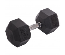 Гантель цельная шестигранная гексагональная Zelart TA-2679-25 25кг 1шт