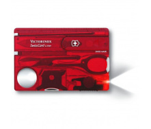 Мультитул Victorinox Swisscard Lite в виде банковской карты Красный полупрозрачный (0.7300.TB1)