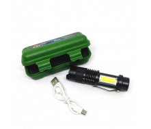 Фонарь мини ручной аккумуляторный карманный Police BL-525 XPE+COB microUSB с zoom Зарядной кабель (5389)