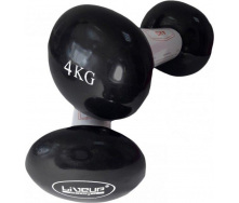 Гантели виниловые пары LiveUP Vinyl Dumbbell Egg Head черный 2х4кг LS2001-4