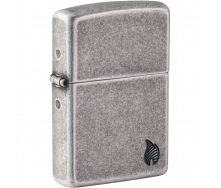 Зажигалка бензиновая Zippo Armor Series Flame Серый (46399)