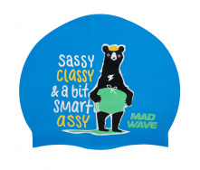 Шапочка для плавания силиконовая юниорская MadWave Junior SMART ASSY M057002 Синий