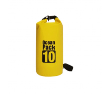 Водонепроницаемая сумка рюкзак гермомешок с шлейкой на плечо Ocean Pack 10 л Yellow (55358215111)