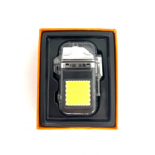 Зажигалка USB аккумуляторная электроимпульсная с LED фонариком СОВ Lighter 9033 Черный