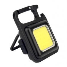 Фонарик-брелок с карабином и открывашкой HiSmart Black (16613-hbr)