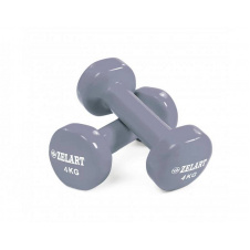 Гантели для фитнеса с виниловым покрытием Zelart Beauty (2x4кг) TA-5225-4 Grey (SKL0343)