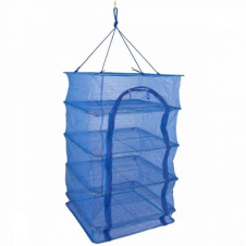 Сетка Mine для сушки продуктов рыбы, грибов, овощей, фруктов на 4 яруса Синий (hub_txb5n8)