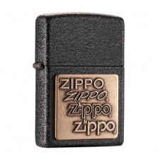 Зажигалка ZIPPO Brass Emblem Black Crackle (362)