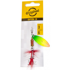 Блесна вращающаяся с бородкой LJ SPIN X LONG 03 весом 6 г (цв.FT)
