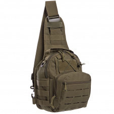 Фото - Рюкзак тактический патрульный однолямочный SILVER KNIGHT YQS-099 10 л Оливковый Рюкзак тактический патрульный однолямочный SILVER KNIGHT YQS-099 10 л Оливковый