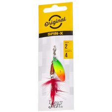 Блесна вращающаяся с бородкой LJ SPIN X LONG 02 весом 4 г (цв.FT)