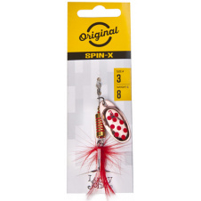 Блесна вращающаяся с бородкой LJ SPIN X ROUND 03 весом 8 г (цв.CR)
