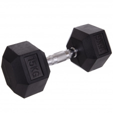 Гантель цельная шестигранная SP-Planeta SC-8013-15 15кг 1шт