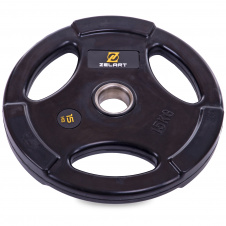 Блины (диски) обрезиненные Zelart TA-2673-15 15кг 51 мм Черный
