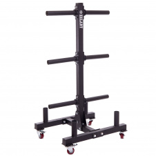Стойка для блинов и грифов передвижная Zelart TA-2273 80х63х148,5см Черный