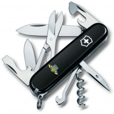 Складной нож Victorinox Climber Ukraine 91мм 14 функций Черный (1.3703.3_T1010u)