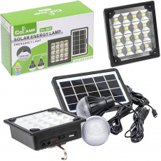 Портативная система освещения CCLAMP CL-053 Фонарь + 2 LED лампы + солнечная панель 2200 mAh (3_03157)