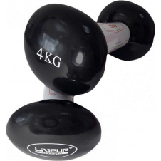 Гантели виниловые пары LiveUP Vinyl Dumbbell Egg Head черный 2х4кг LS2001-4