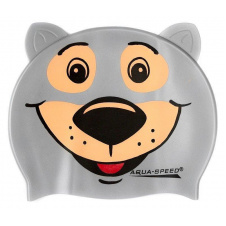 Шапочка для плавания Aqua Speed Zoo Bear Серый One Size (1000-115-bear)
