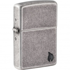 Зажигалка бензиновая Zippo Armor Series Flame Серый (46399)