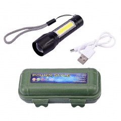 Кемпинговый ручной фонарик на аккумуляторе Bailong BL-511 COB в кейсе (1756375766) Олександрія