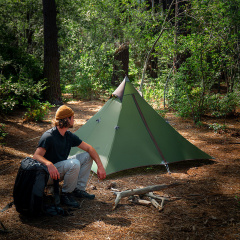 Палатка одноместная с острой верхушкой Naturehike NH17T030-L 210x210x135 см Темно-зеленый (2328781338) Винница
