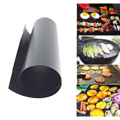Тефлоновый коврик для гриля No Brand BBQ grill sheet с антипригарным покрытием 33x40 см Черный (2104618536) Нововолинськ