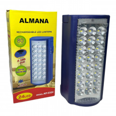 Ручной светильник кемпинговый аккумуляторный Almana KP-6324 24 LED с павербанком синий (1936348254) Оріхів