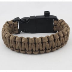 Браслет IP Paracord Flint-Fire + compass brown Королёво