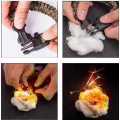 Браслет IP Paracord Flint-Fire + compass brown Королёво