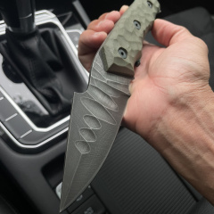 Нож туристический Gorillas BBQ Крыса сталь 50х14мф KN89 Оливковый (5176) Южноукраинск