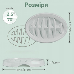 Миска для медленного кормления No Brand Maitys 21х15х2.5 см Белый (417254) Южноукраїнськ