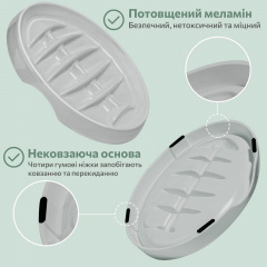 Миска для медленного кормления No Brand Maitys 21х15х2.5 см Белый (417254) Южноукраїнськ