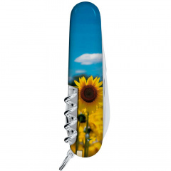 Складной нож Victorinox Camper Ukraine 91 мм 14 функций Подсолнечники и бабочка (1.3613.7_T3200pw) Нововолинськ