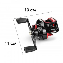 Катушка мультипликаторная yumoshi AK 200 Black-Red Right 6294-74927 Королёво