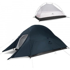 Палатка одноместная с футпринтом Naturehike Cloud Up 1 NH18T010-T 295x110x100 см Темно-синий (2328806552) Володарськ-Волинський