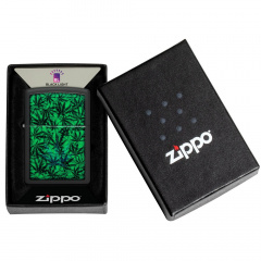 Зажигалка бензиновая Zippo Cannabis Design Black Light (48736) Киев