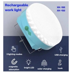 Аккумуляторная лампа для кемпинга Solar Light CCLamp CL023-80 LED с солнечной панелью и крючком 3 режима 80 W 14х7 см Голубой (30151410В) Братське
