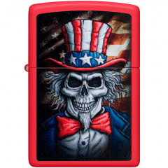 Зажигалка бензиновая Zippo Uncle Sam Skull Design Красный (46696) Ужгород