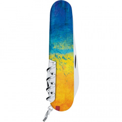 Складной нож Victorinox Climber Ukraine 91 мм 15 функций Желто-синий (1.3703.7_T3100pw) Киев