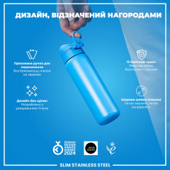 Бутылка для воды ION8 Stainless Steel 600 мл Blue (I8SS600BLU) Доманівка