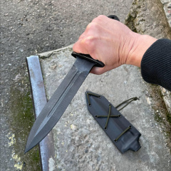 Нож туристический ручной работы Gorillas BBQ сталь х12МФ с ножнами из кайдекса KN182 (H-20004) Хуст