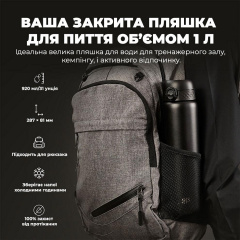 Бутылка для воды ION8 Vacuum Insulated 920 мл Black (I8TS1000BLK) Дзензелевка