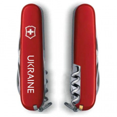 Складной нож Victorinox Spartan Ukraine 91 мм 12 функций Ukraine (1.3603_T0140u) Братське