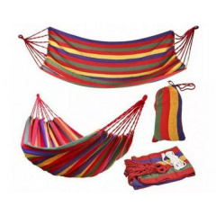 Гамак подвесной для отдыха Comfort тканевый бескаркасный одноместный Mexikan Hammock Разноцветный Тячів