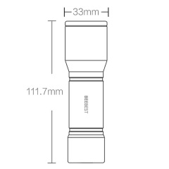 LED фонарик Xiaomi BEEBEST Portable Flashlight F1 (Черный) Миколаїв