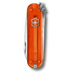 Складной нож Victorinox Classic 58 мм 7 функций Оранжевый полупрозрачный (0.6223.T82G) Рівне