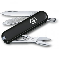 Складной нож Victorinox Classic SD 58 мм 7 функций Черный в блистере (0.6223.3B1) Доманівка